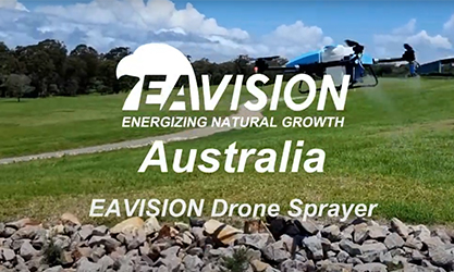 호주에서 EAVISION 드론 분무기 비행 데모